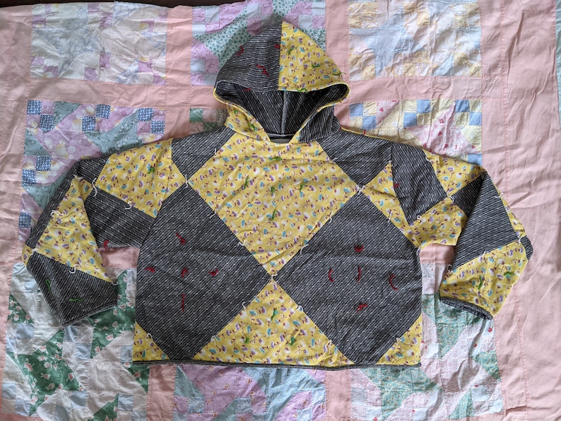 Quilt Hoodie Send Your Quilt to Me Quilt Hoodie Made From a Etsy