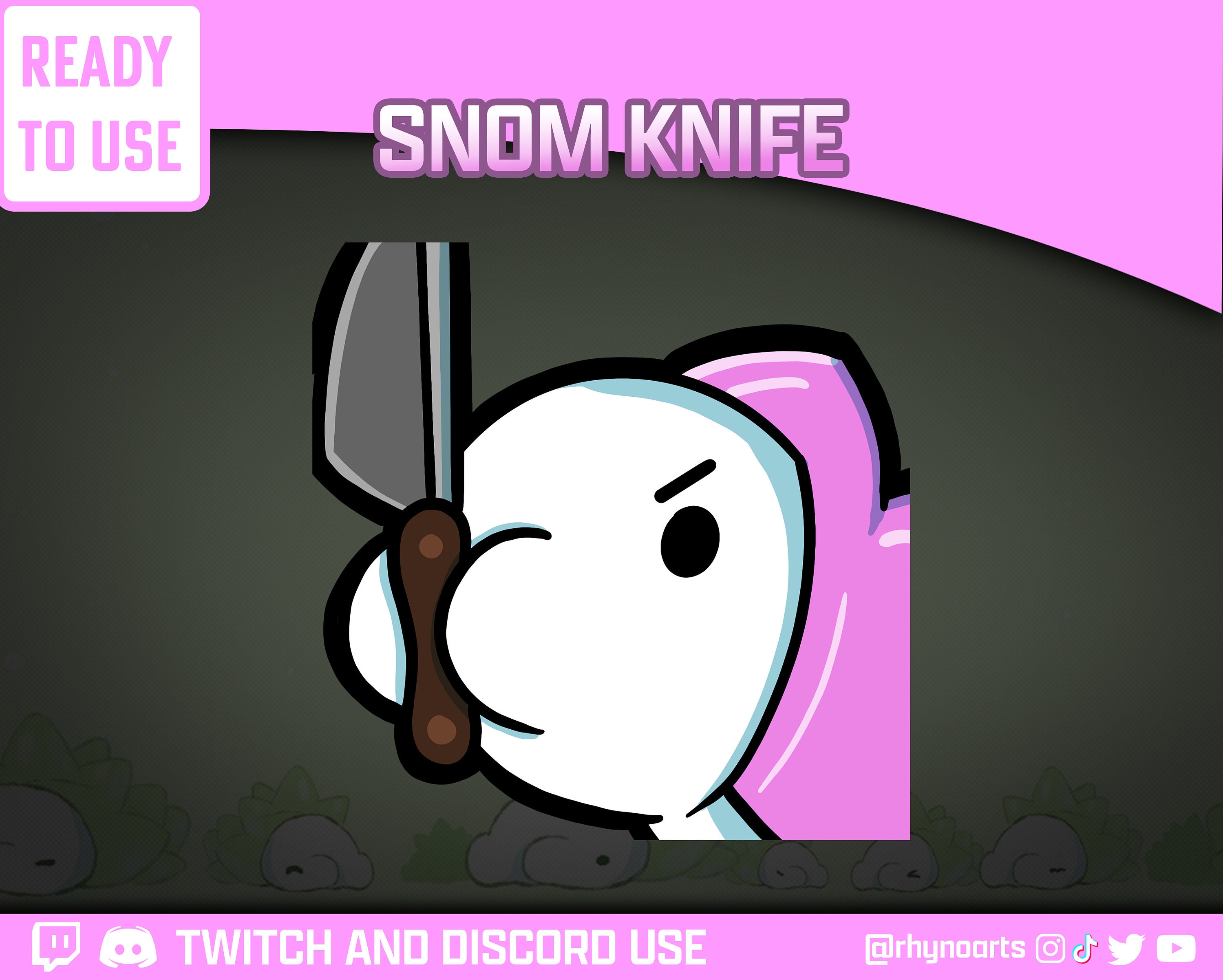 Cute Pokemon Twitch Emote Snom Knife Snom Emote Pokemon - Etsy
