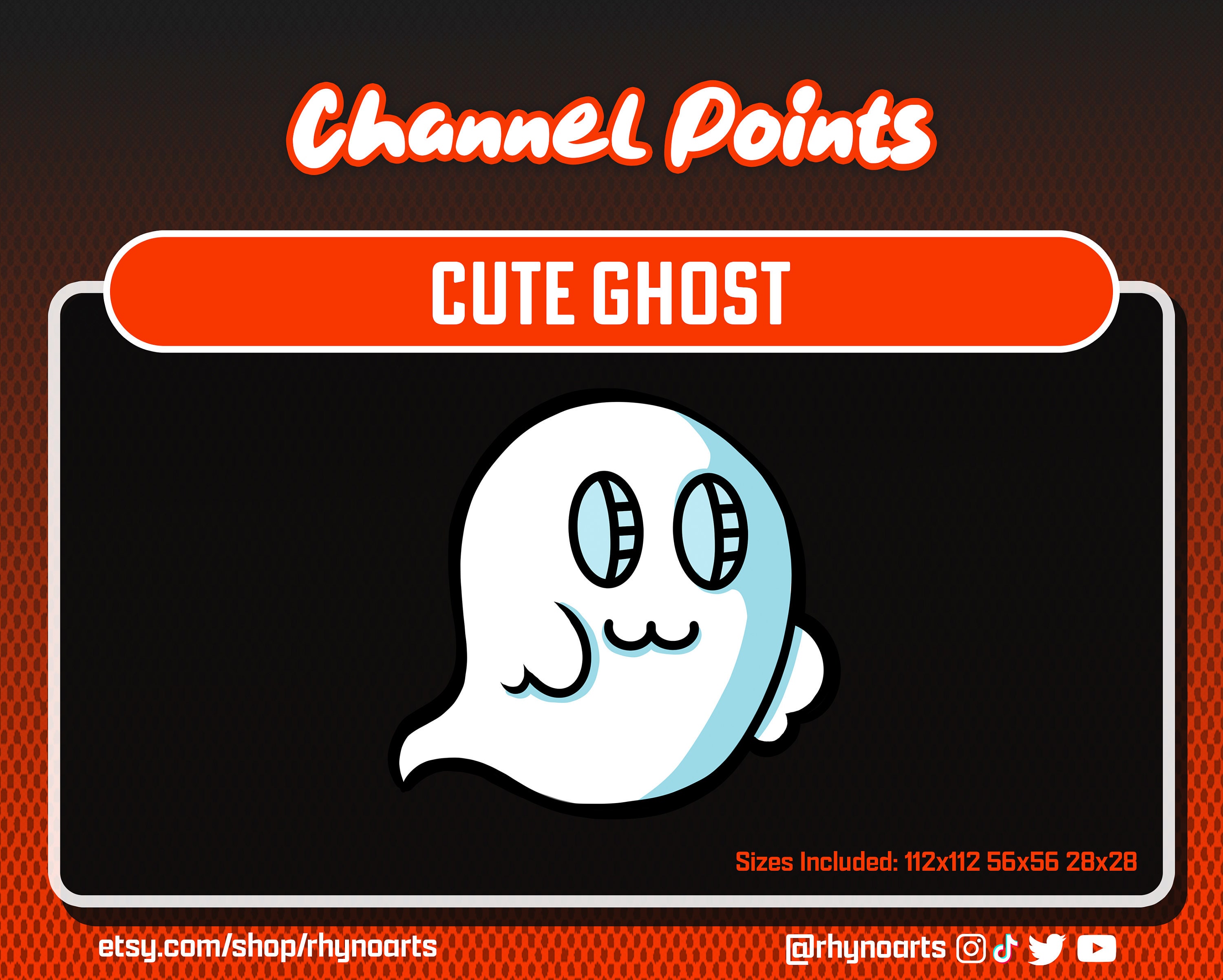 Halloween Cute Ghost Channel Points Badge Twitch Channel Etsy