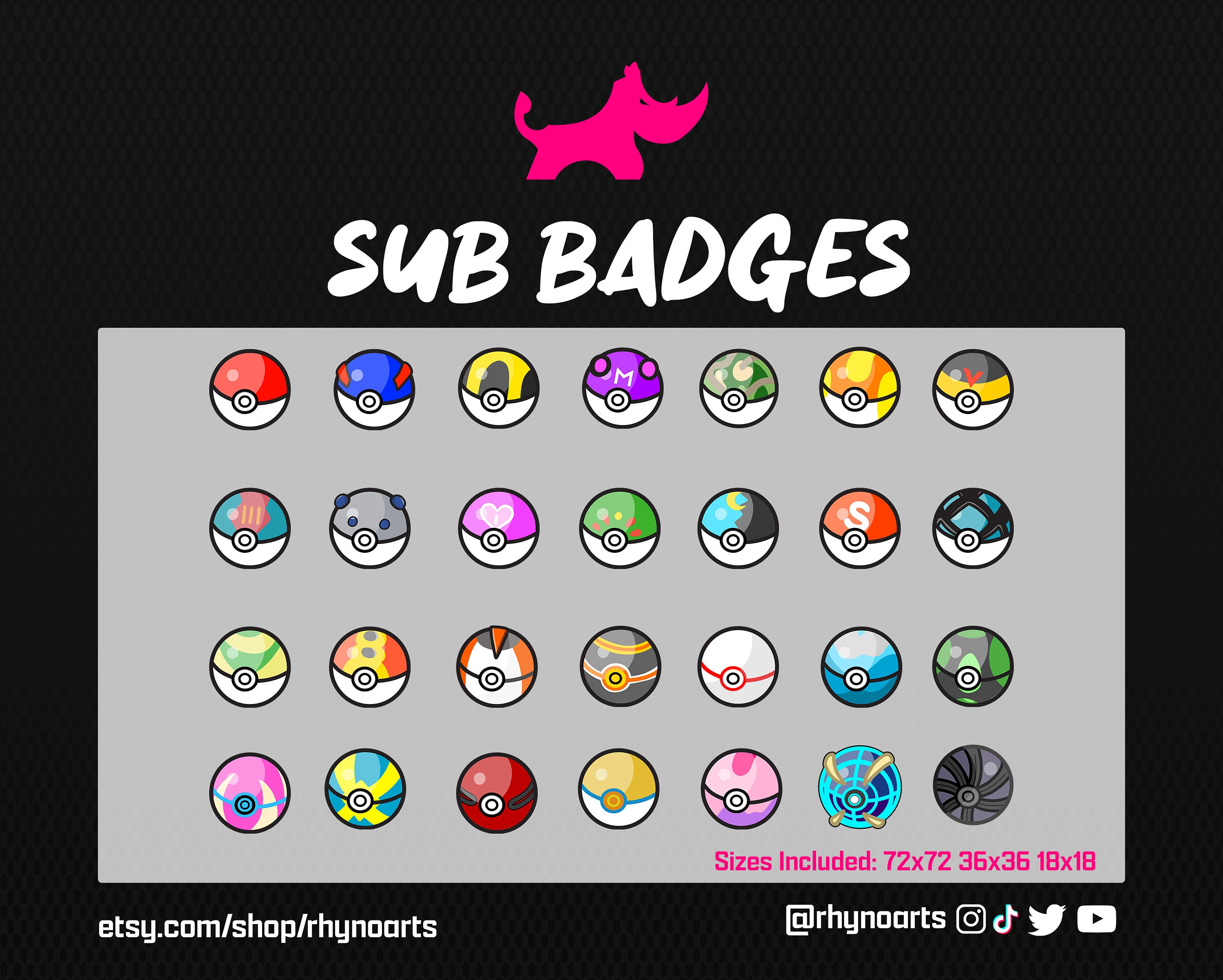 Poki Ball Sub Badges IPokeballsI Twitch Sub Badges -  Portugal