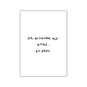 erlaubnis. I postkarte I print I poster