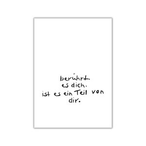 berührung. I postkarte I print I poster