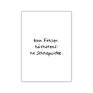 schnapsidee. I postkarte I print I poster