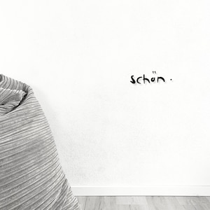 schön. I 3D wand:schriftzug zum aufkleben