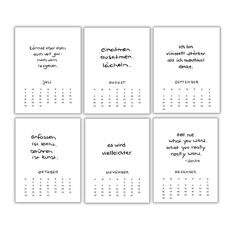 Desk Calendar 2024 I With Card Holder in Concrete Look I Minimalist I