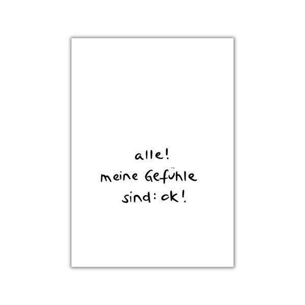 alle meine gefühle. I postkarte I print I poster