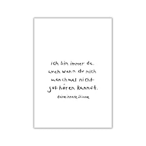 innere stimme. I postkarte I print I poster