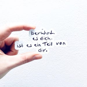 berührung. I sticker I aufkleber I vinyl I wasserfest I kratzfest I laptopsticker I journalling