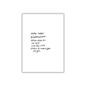 hallo lieber glücksmoment.  I postkarte I print I poster