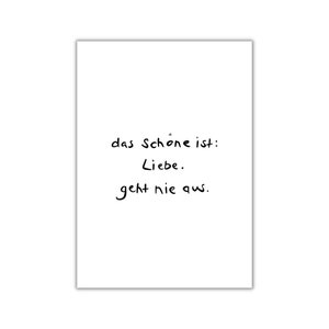 liebe. geht nie aus. I postkarte I print I poster