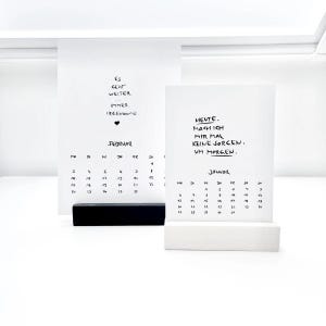 tisch:kalender 2025 I mit kartenhalter I minimalistisch I kalender mit sprüchen I kalender zum aufstellen