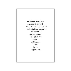 einfach so. I postkarte I print I poster