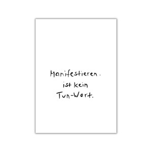 manifestieren. I postkarte I print I poster