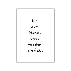 bis zum mond. I postkarte I print I poster
