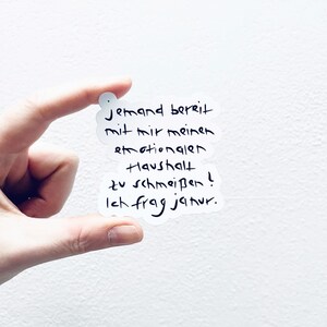 emotionaler haushalt. I sticker I aufkleber I vinyl I wasserfest I kratzfest I laptopsticker I journalling