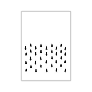 trees. I postkarte I print I weihnachtskarte