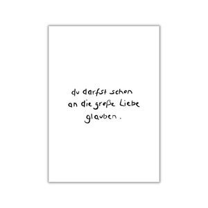 die große liebe. I postkarte I print I poster