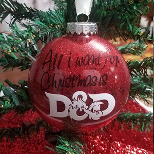 Custom Dungeons and Dragons Christmas Ornaments ( Great gifts for Dungeon Masters or Players)