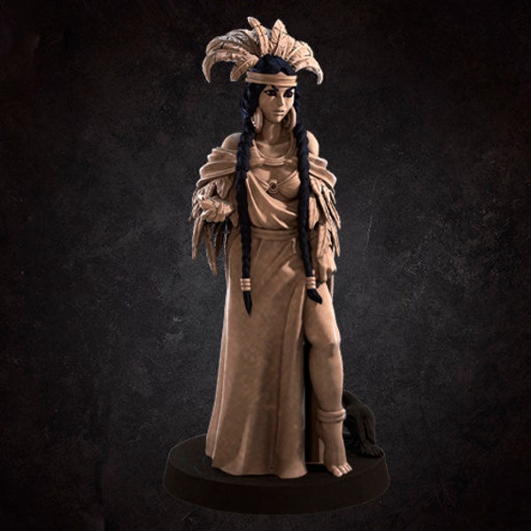 Agnes the Lake Witch Miniature, High Quality Tabletop RPG 3D Printed (Dungeons and Dragons, Pathfinder and Warhammer)