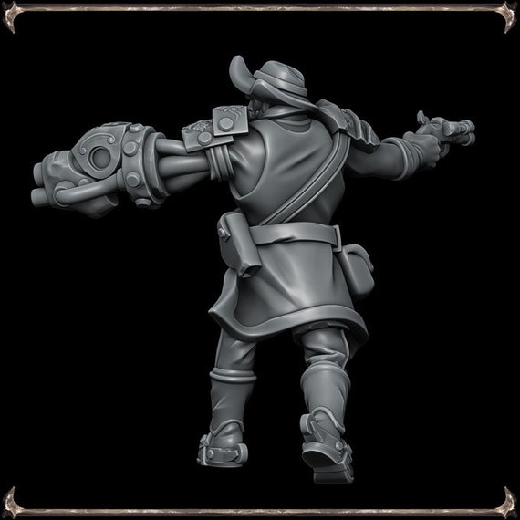 Gunslinger Sniper Miniature High Quality Tabletop RPG 3D -  Norway