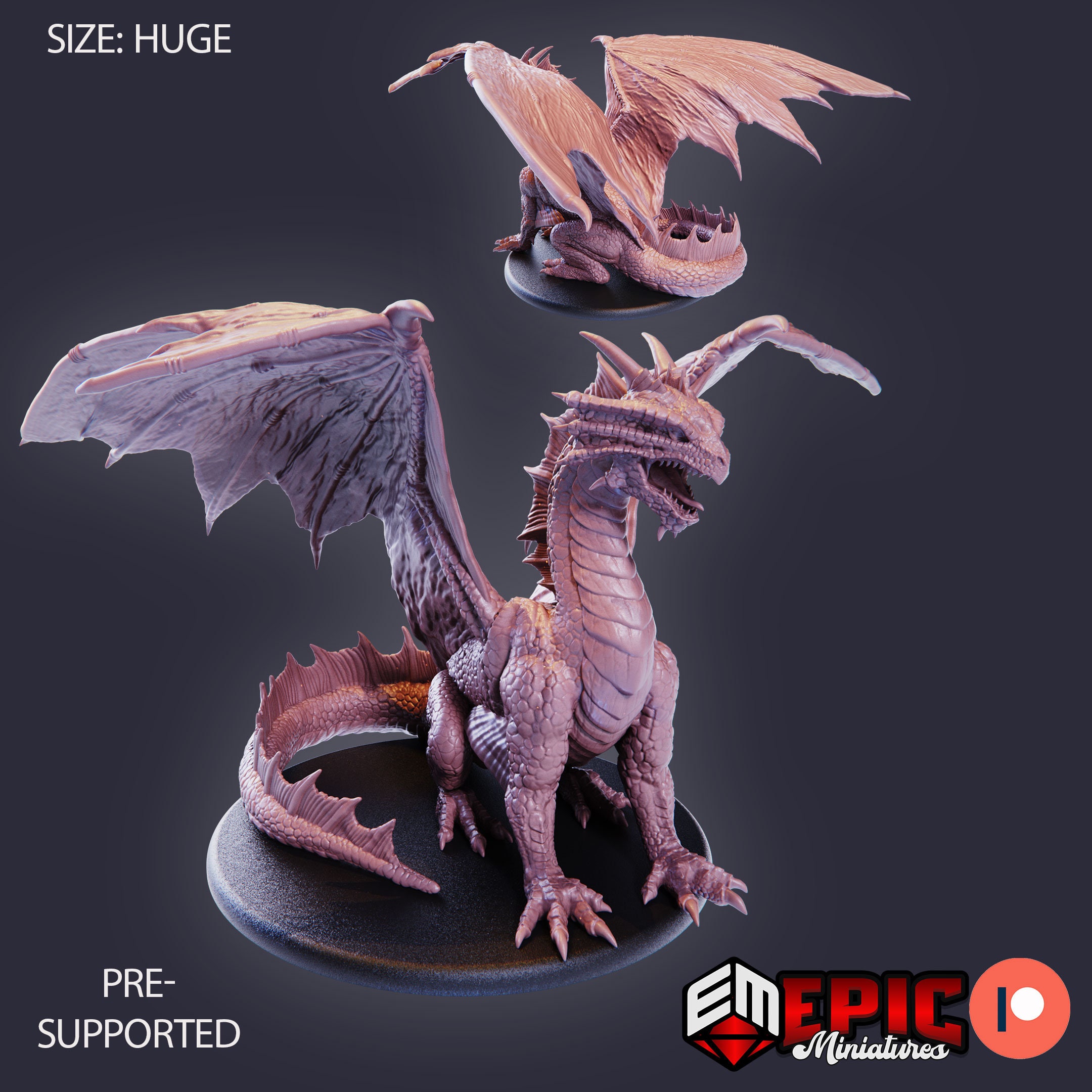 Bronze Dragon Miniature High Quality Tabletop RPG 3D Printed Etsy