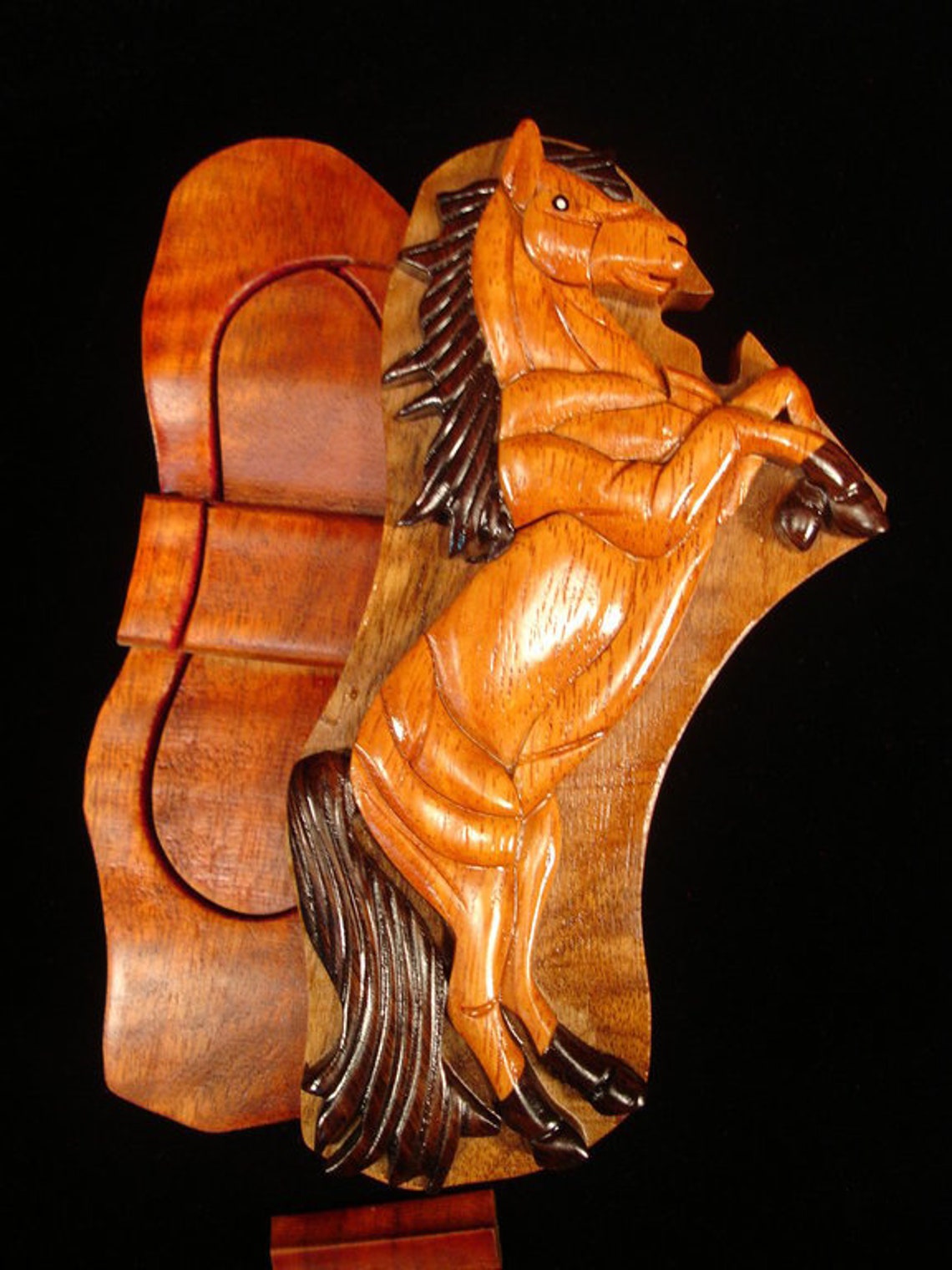 Beautifully Hand Crafted 3 Dimensional Intarsia Wood Art HORSE Etsy