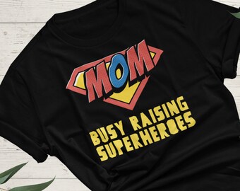 Super Mom T-Shirt, Superhero Mother Graphic Tee