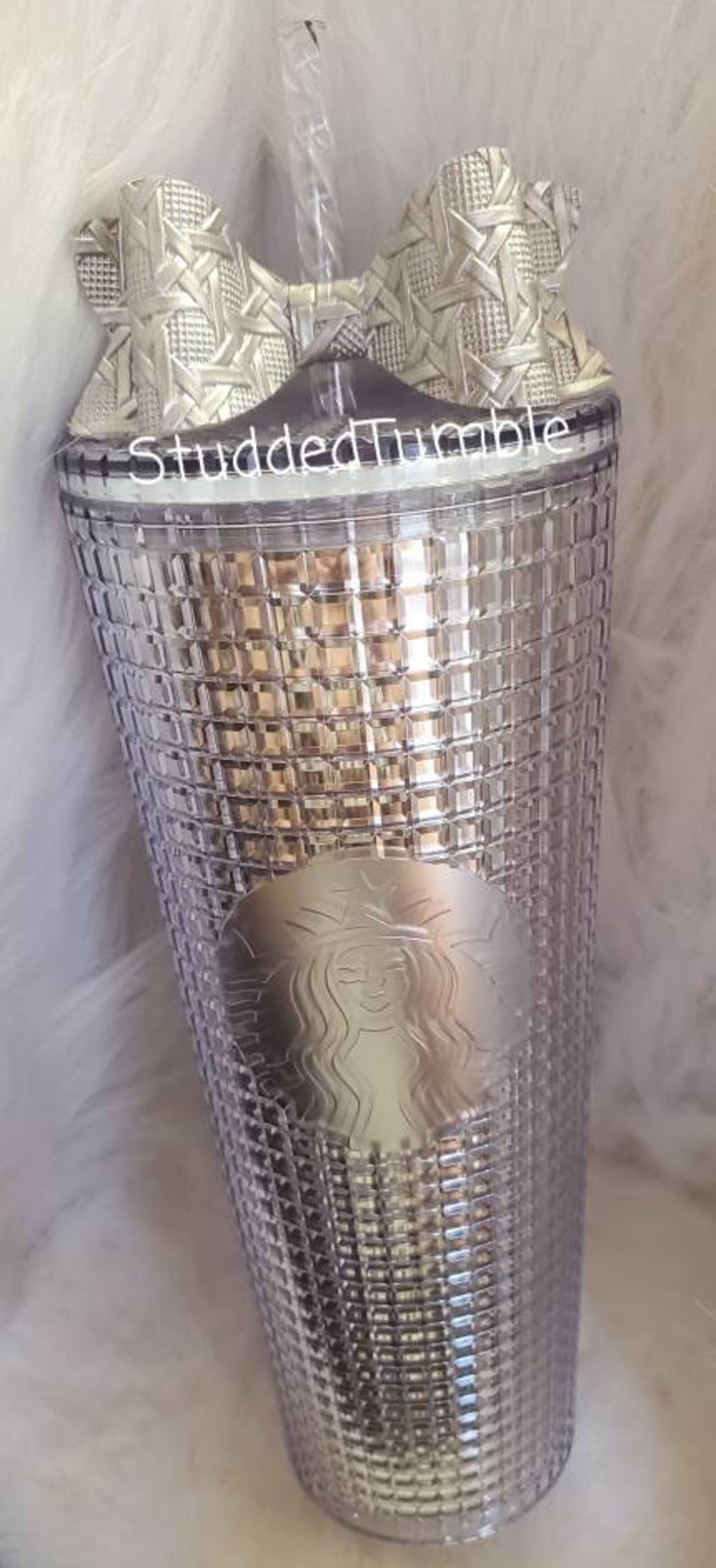 disco ball tumbler with straw