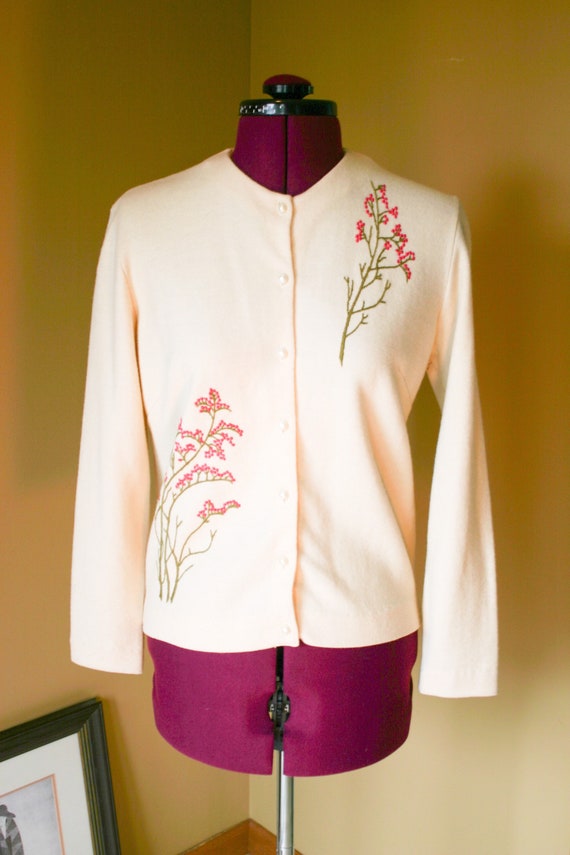 Vintage Jantzen wool embroidered cardigan