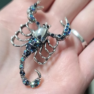 Scorpion brooch, scorpion pin, Rhinestone Brooch, Rhinestone Pin, insect Brooch, insect pin