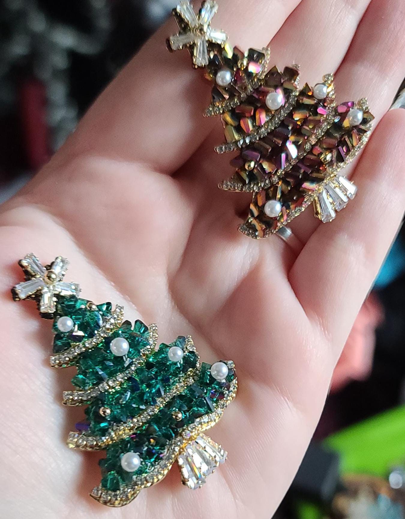 Broche Vintage En Forme De Bonbon De Noël - Signée - Occasion, Parfaite Pour Les Fêtes