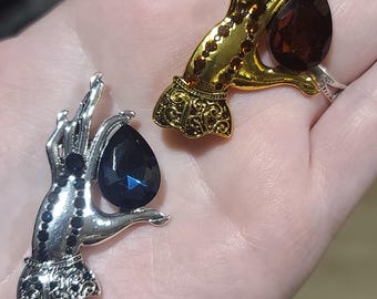 Victorian Hand Brooch, Hand Pin