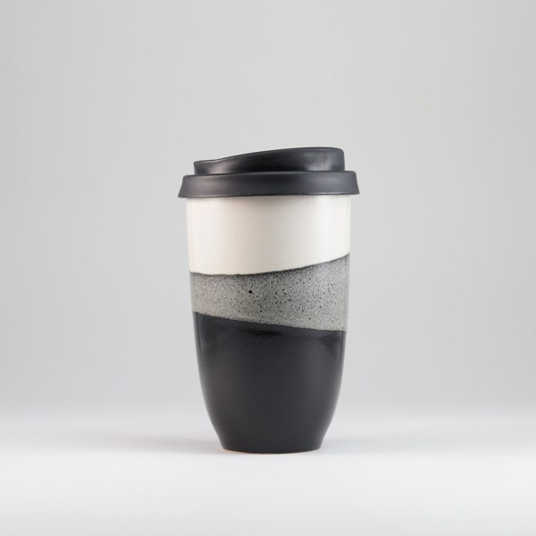 Kaffeebecher to go mit Deckel - 350 ml - Midnight