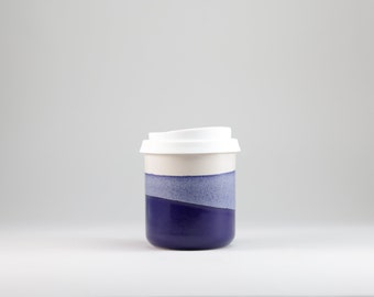 Coffee mug to go with lid - 270 ml - Deep Blue