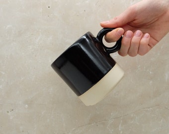 Kaffeetasse, Handgemachte Keramik Tasse - 350ml - Yin