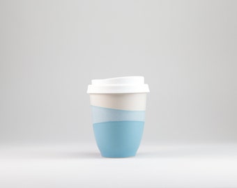 Kaffeebecher to go mit Deckel - 250 ml - Sky Blue