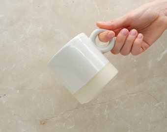 Kaffeetasse, Handgemachte Keramik Tasse - 350ml - Yang