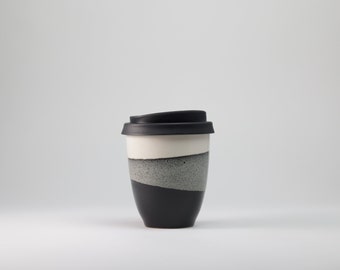 Coffee mug to go with lid - 250 ml - Midnight