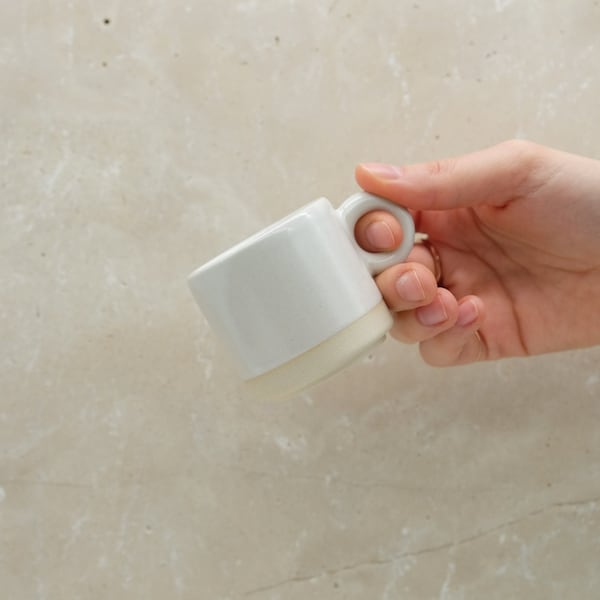 Espressotasse aus Keramik mit Henkel - 60 ml - Yang Kollektion