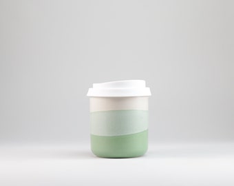 Coffee mug to go with lid - 270 ml - Matcha