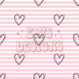 Hearts with stripes