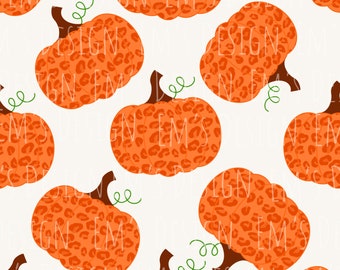 Orange Leopard Pumpkin Naadloos bestand