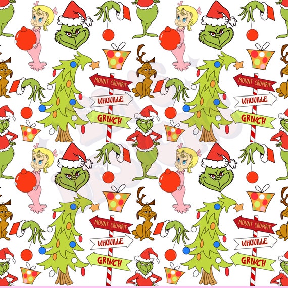 How the Grinch Stole Christmas Seamless File - Etsy