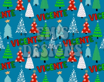 Aangepast Blue Christmas naadloos bestand