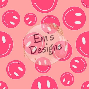 Pink Smiley Seamless File