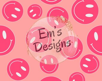 Roze Smiley Naadloos bestand