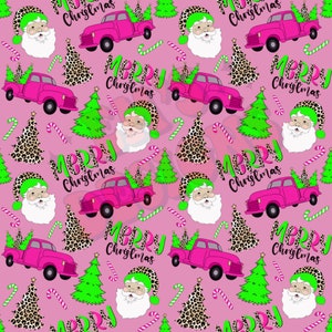 Bright Pink Merry Christmas Seamless File