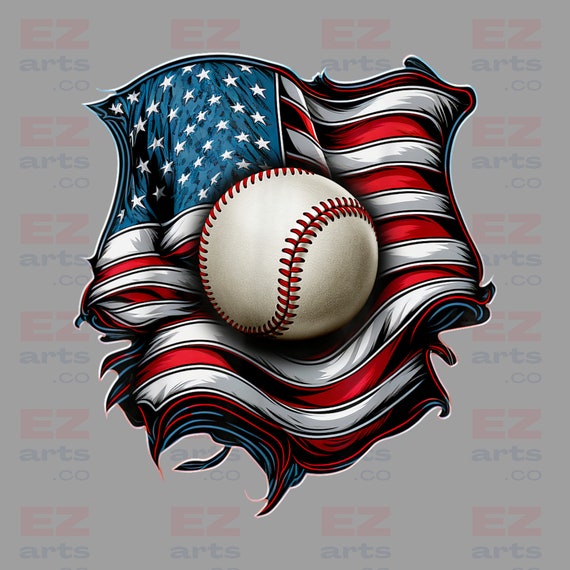 Baseball American flag png sublimation design download, 4th of July png, Independence Day png, Baseball png, sublimate designs download