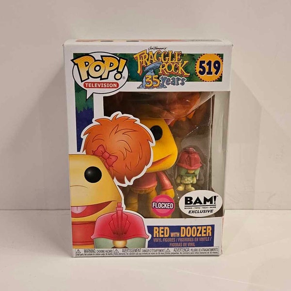 Jim Henson's Fraggle Rock 35 Years Flocked Bam Exclusive Red With Doozer Pop Television Funko Pop #519