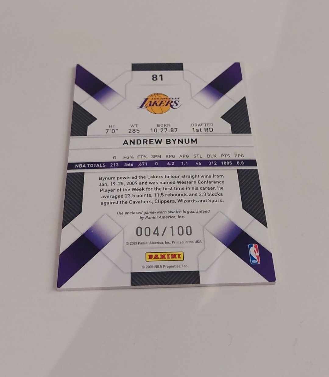 Upper Deck, Other, Rare Andrew Bynum Los Angeles Lakers Rookie Card